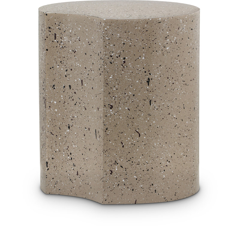 Table de bout Hylie, Taupe / taupe Terrazo, H 20 po x l 18 po x P 18 po