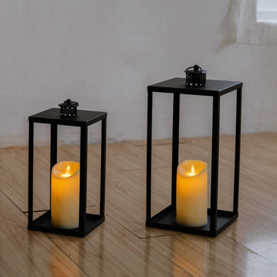 Kainoah 16.5 " Lantern with Candle Included Set of 2