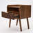 Mid-Century 19.61"W Nightstand Set Of 2 With Open Shelf & Chessboard-Cut Drawer(Easy Assembly), Bedside Table Set Modern Bedroom Furniture With Curved Corner-984244276