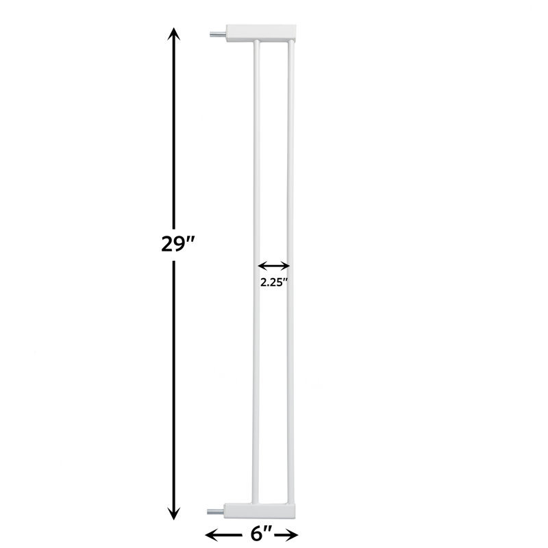 MidWest Homes for Pets Steel Gate Extension, White, 29" H x 6" W x 0.78" D