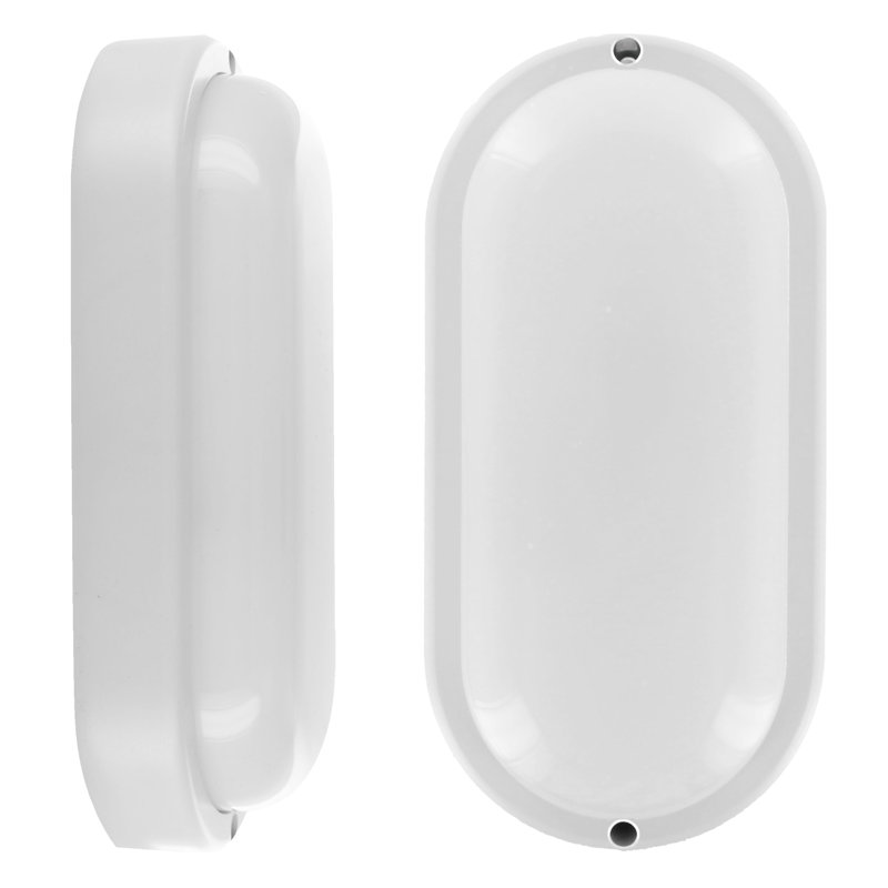 Plafonnier ovale à DEL encastré - 12W, blanc lumière du jour 6500K, plafonnier intérieur écoénergétique