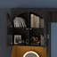 Lit escamotable avec armoire latérale réversible de gauche à droite, lumières DEL, tiroirs et armoires à tablettes de rangement multiples-1598173442