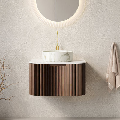 Meuble-lavabo de salle de bain mural 24 po avec lavabo Dina