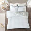 Housse de couette en coton avec fermeture à boutons et taies décoratives-120469725
