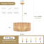 Luminaire suspendu en rotin tissé à la main à 5 lumières de 19,25 po Caroyln-293844503