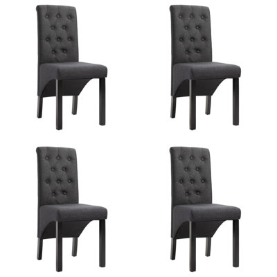 Dining Chairs Side Chair with Solid Wood Legs for Home Kitchen Fabric