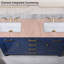 Meuble-lavabo double 60 po en marbre Carrara