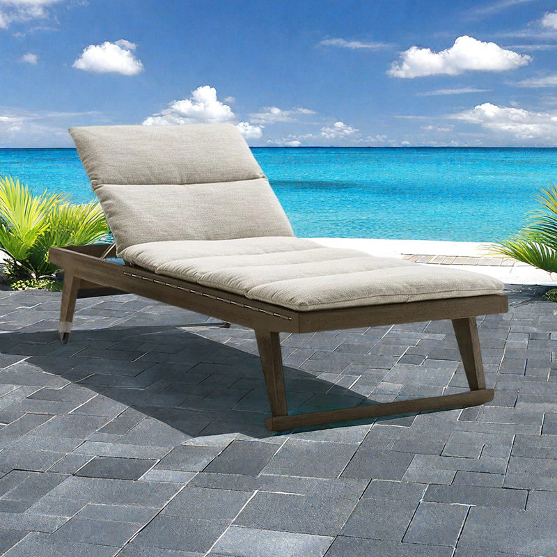 Fauteuil inclinable pour l'extérieur, Brun