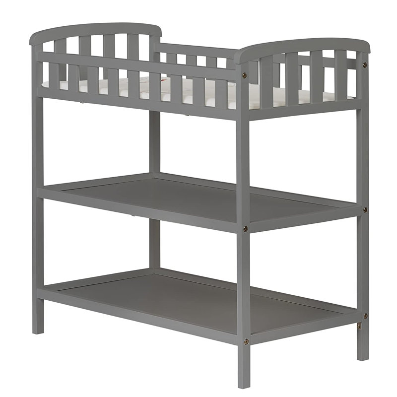 Heiderich Changing Table , Changing Pad Included, Steel Gray