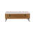 Linen Upholstered Bench with Cabinet