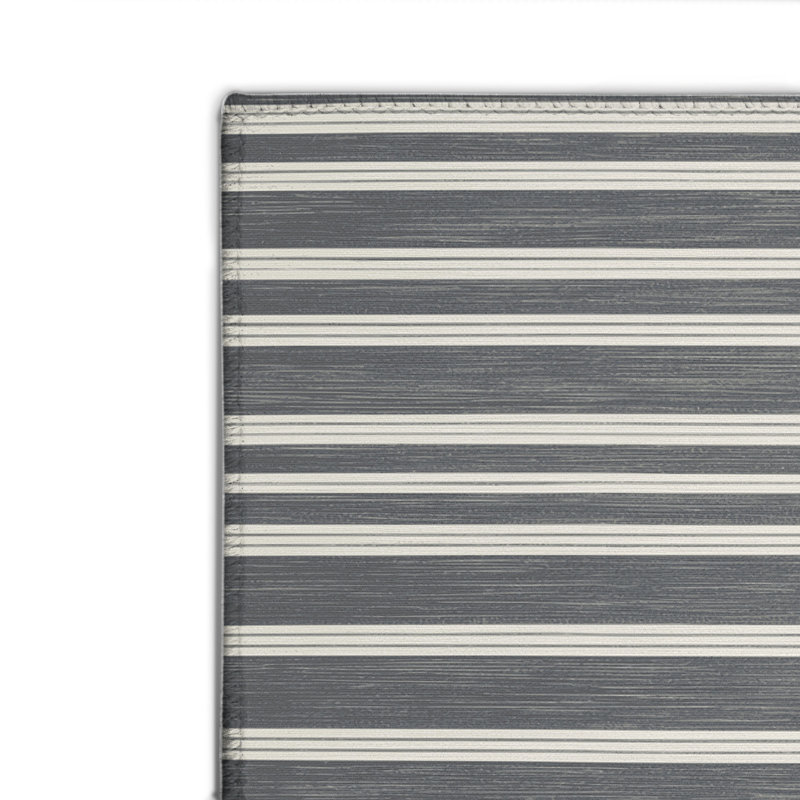 Tapis intérieur / extérieur gris HorizontalStripes, Rectangulaire 2 pi x 3 pi