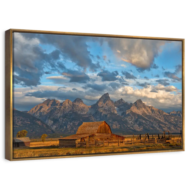 Rustic Wyoming, 25 po x 17 po, Cadre flottant doré
