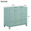 Meuble-lavabo 36 po - vert (lavabo non inclus) [armoire seulement], meuble-lavabo