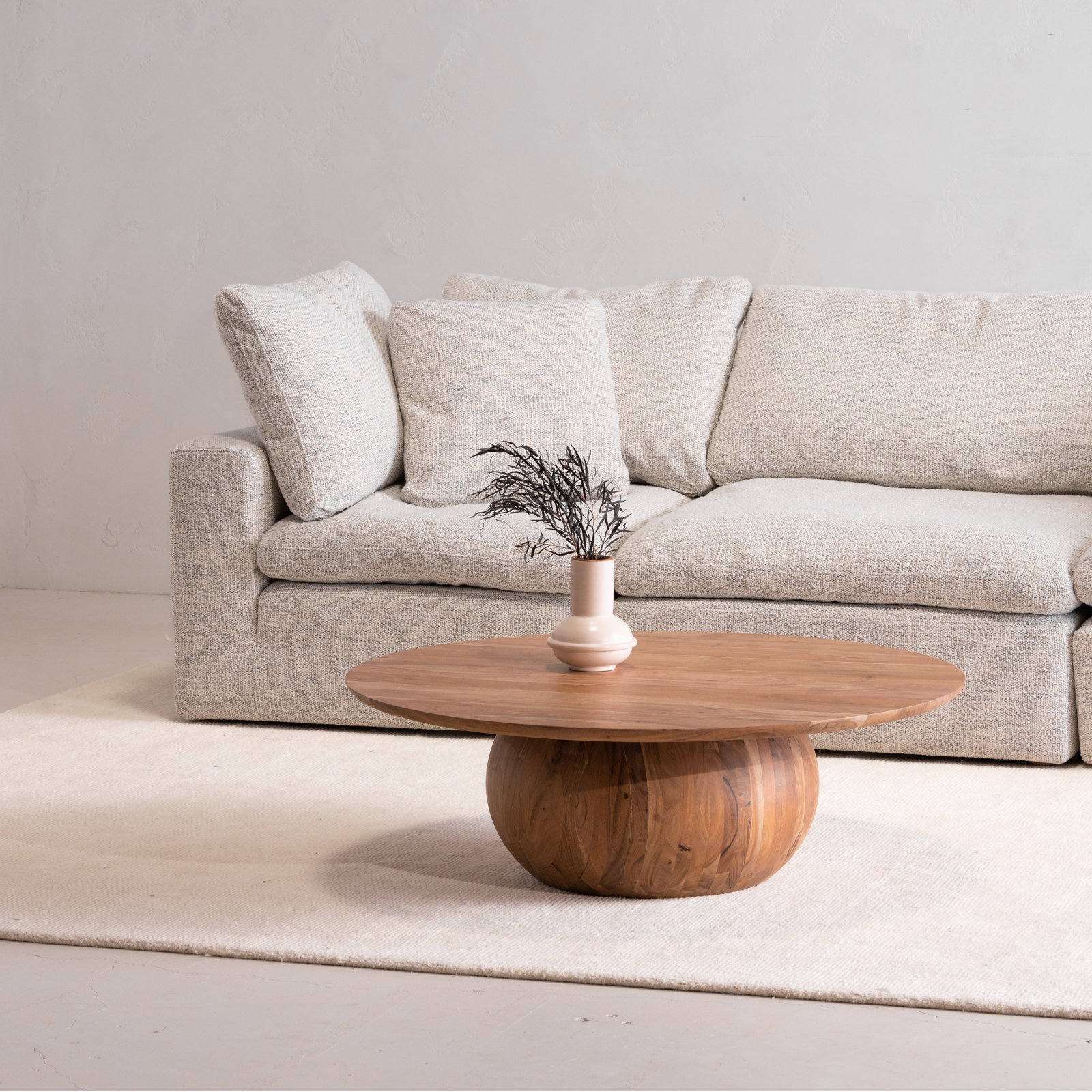 Rolf Coffee Table, 14" H x 35" L x 35" W, Natural