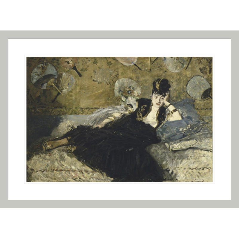«Woman with Fans» par Estampe numérique encadrée, 21,94 po H x 29,5 po L