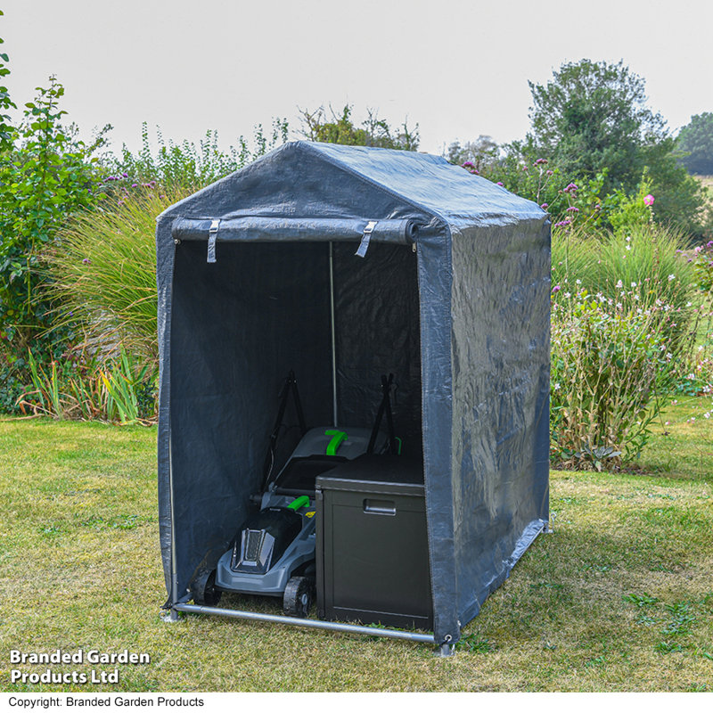 Heavy Duty PE Cover Shed 3x5ft Dark Grey