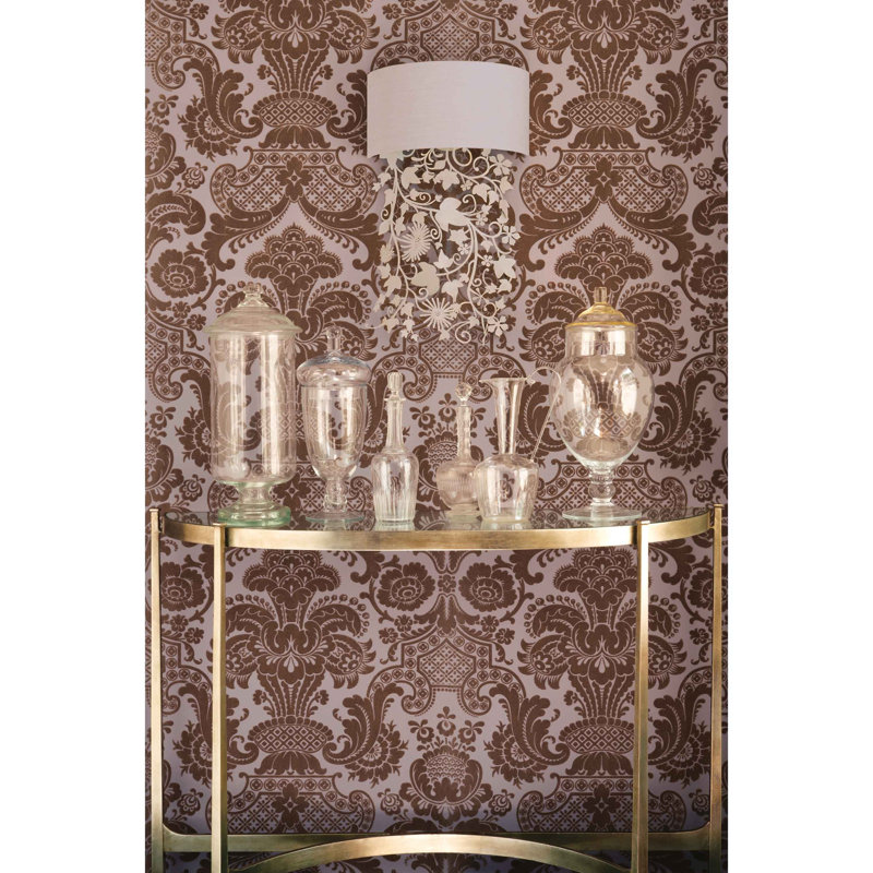 Mariinsky Damask Wallpaper Roll, Khaki