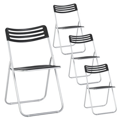 Mariam Plastic Stackable Folding Chair Set of 4