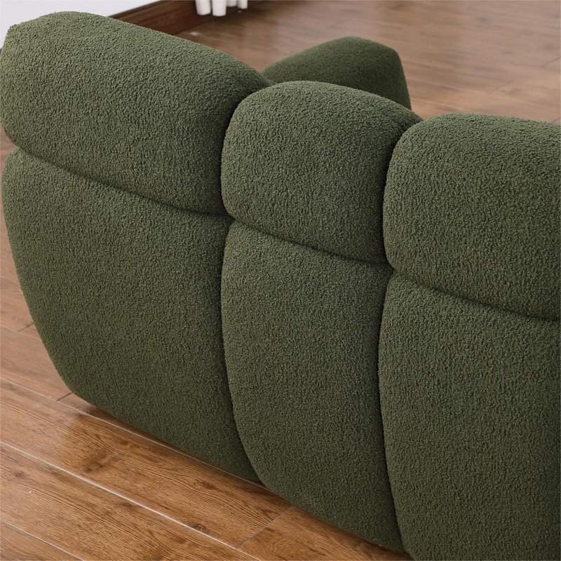 Canapé Kieayla de 86,61 po Boucle, Vert