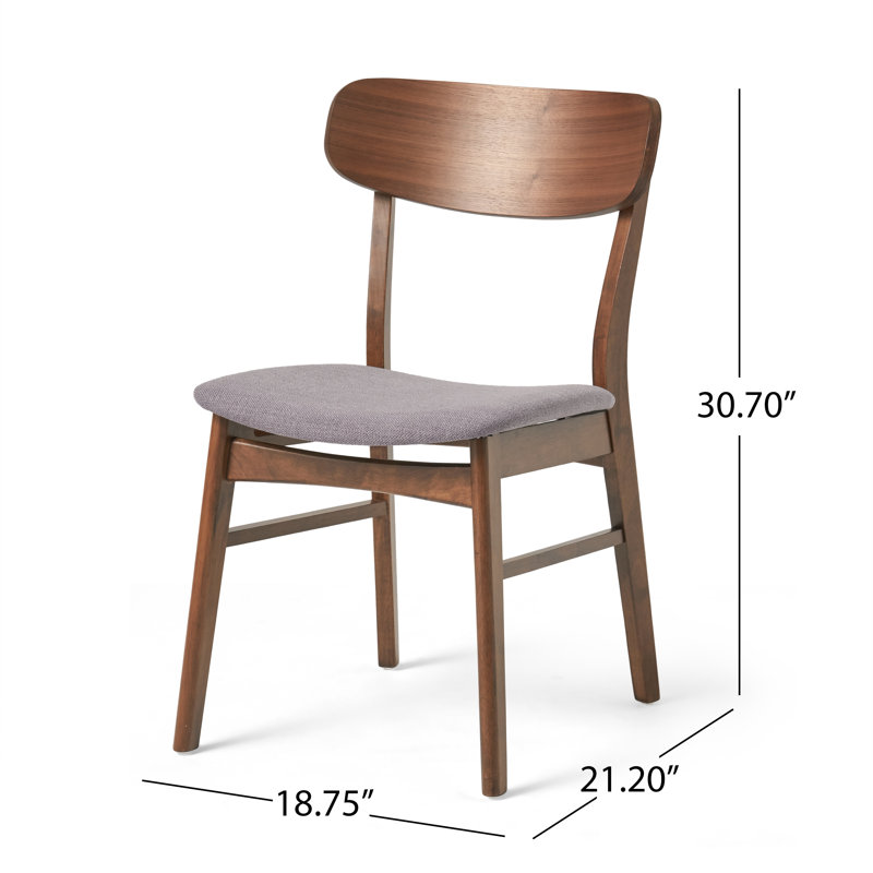 Ensemble repas pour 6 personnes, Noyer, Gris foncé