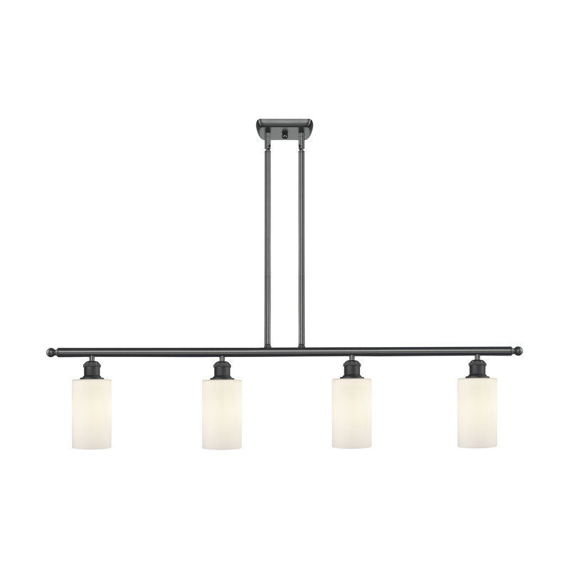 Cloverdale 4 - Light Kitchen Island Pendant, Matte White, No Bulb Included, Matte Black