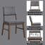 Chaise d'appoint en velours côtelé et noyer Seda, ensemble de 2-1513648939