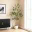Arbre artificiel d'intérieur 5 pi, plante artificielle réaliste en pot noir pour décoration intérieure et extérieure-2003006774