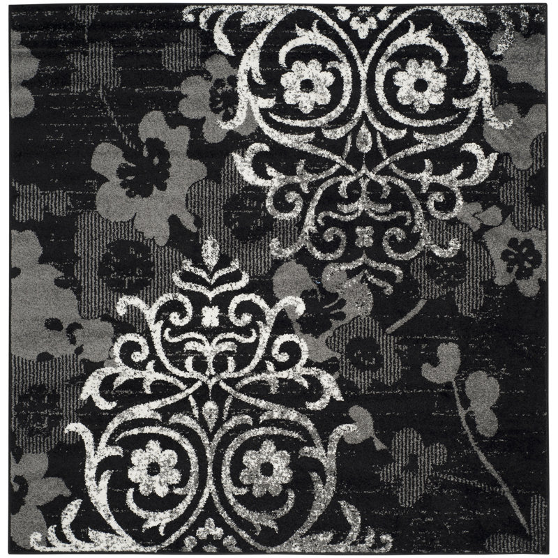 Tapis floral Bronti Performance, Carré 6 pi