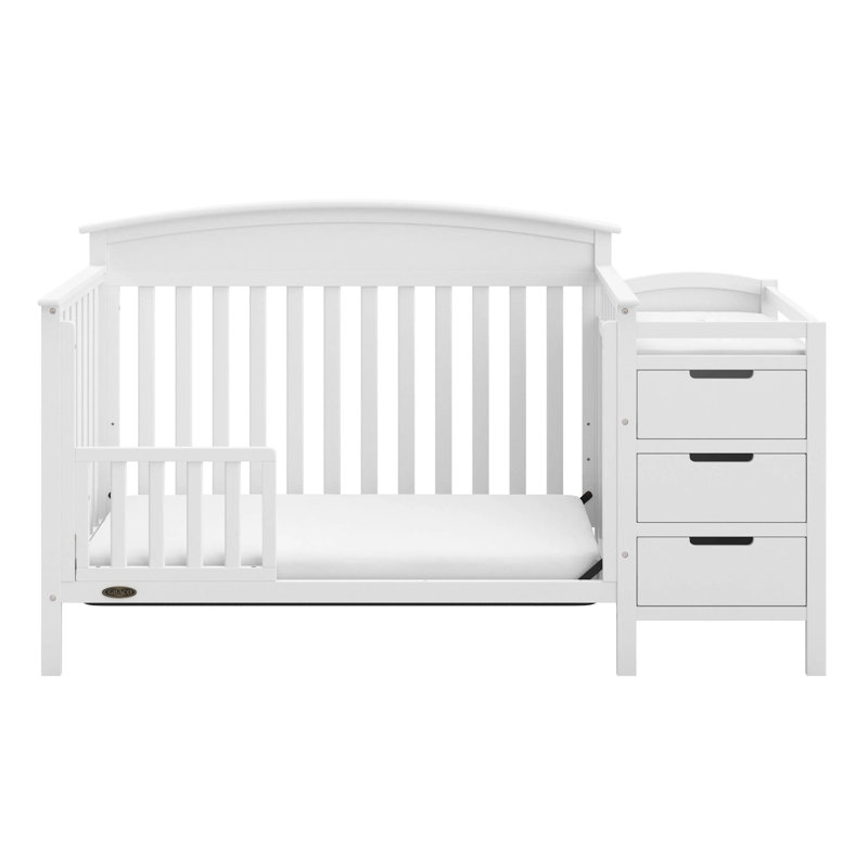 Graco Benton 4-in-1 Convertible Crib and Changer, White