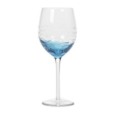 Barrowman 18 oz. Wine Glass (Set of 4) Rosecliff Heights