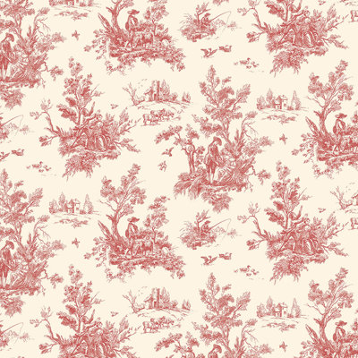 Westport 32.7' x 20.5" Irish Countryside Toile Roll Wallpaper