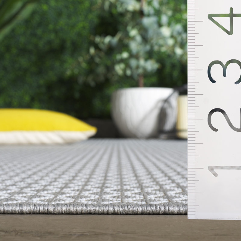 Terrace 804 Geometric Indoor/Outdoor Rug, Square 6'7"