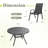 4-Person Round Patio Dining Set With Stackable Textilene Chairs-1029790158