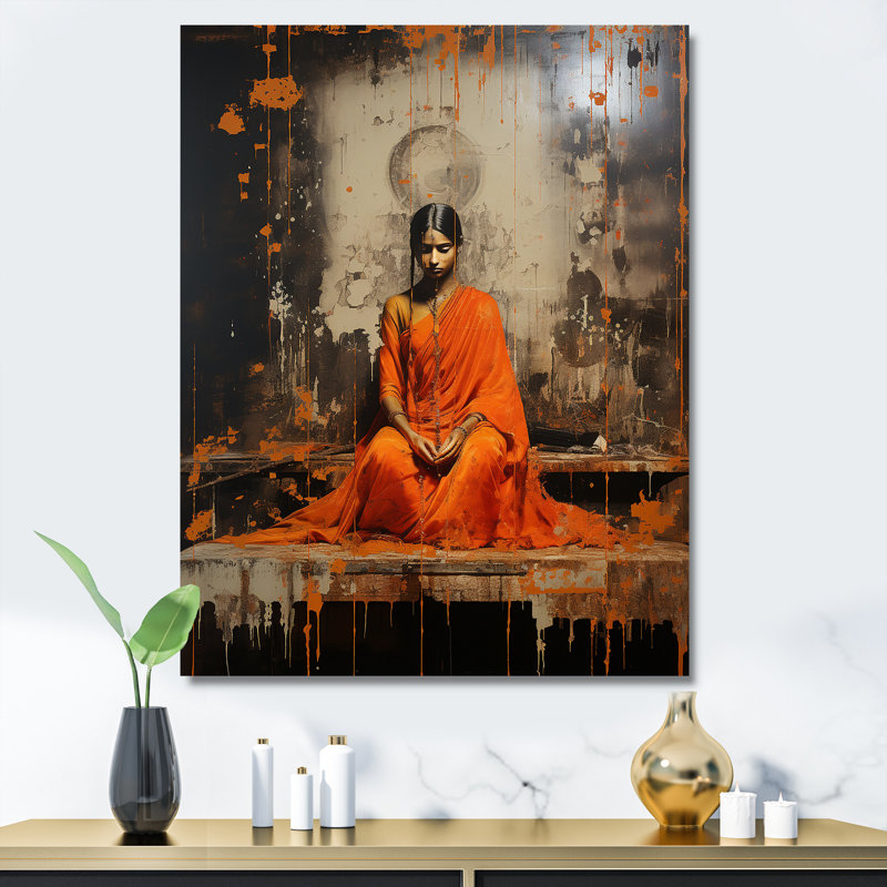 «Hindu Rigvedas Resplendent Rust», reproduction sur toile, Toile tendue, H 20 po x l 12 po x P 1 po