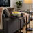 C-Shaped Sofa Side Table – Oak Finish, Black Metal Base, Small Movable Coffee Table For Living Room-1611118036