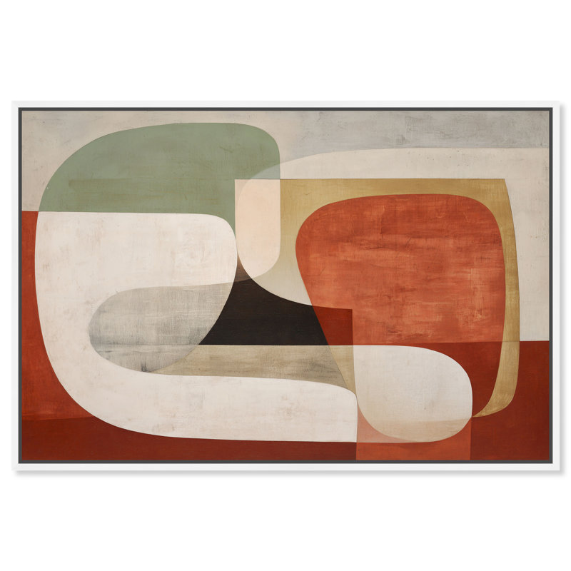 «Rust Forms I», impression sur toile encadrée par Art Remedy, cadre blanc, 36 x 24, H 25 po x l 37 po, Cadre blanc