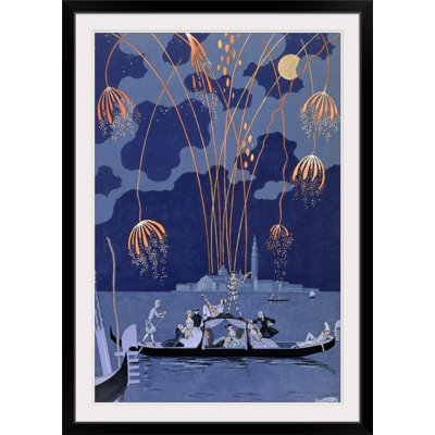 «Fireworks in Venice» par Georges Barbier, reproduction