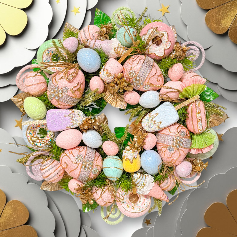 Couronne de Pâques pastel