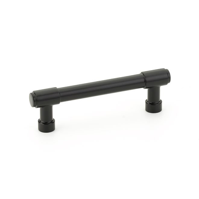 Emtek Jasper Bar Cabinet Pull, 3 1/2" Center to Center, Flat Black
