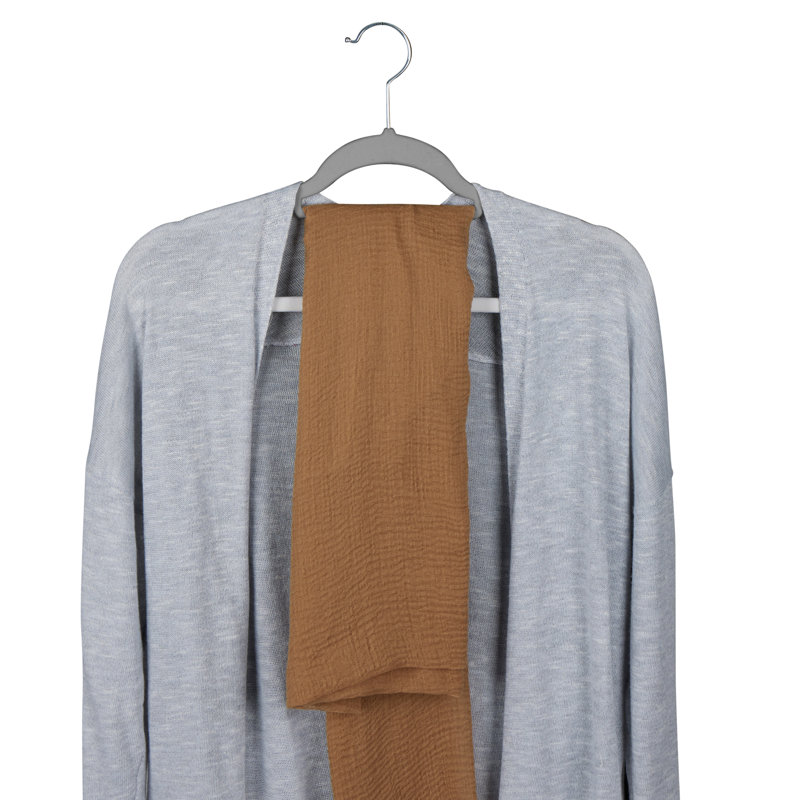 Cintres en velours Isaac Mizrahi, Gris, 120