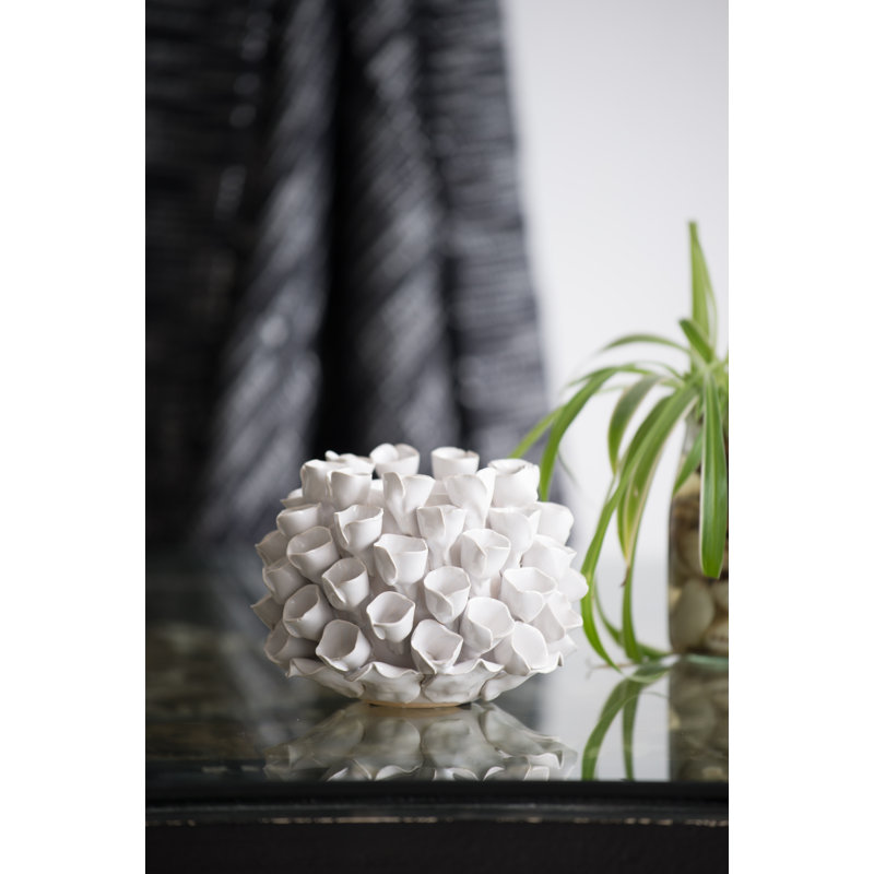 Votive de table en céramique 4,3 po, Blanc