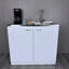 Armoire de lavabo utilitaire et de salle de lavage Napole avec évier intégré en acier inoxydable et tablettes de rangement intérieures-65624883