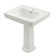 Promenade® 21" Tall Vitreous China Rectangular Pedestal Bathroom Sink with Overflow