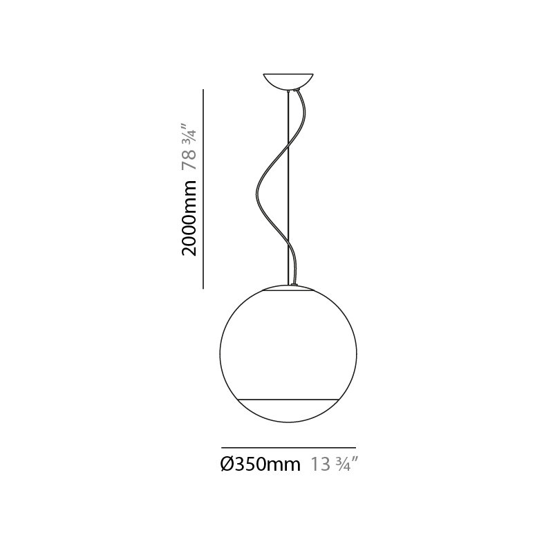 Smoke - 13.75 Inch One Light Pendant, Smokey Gray, 98.44" H x 9.69" W x 9.69" D