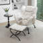 Fauteuil rembourré rembourré avec repose-pieds, canapé-lit confortable moderne avec accoudoirs et poche latérale-259641555