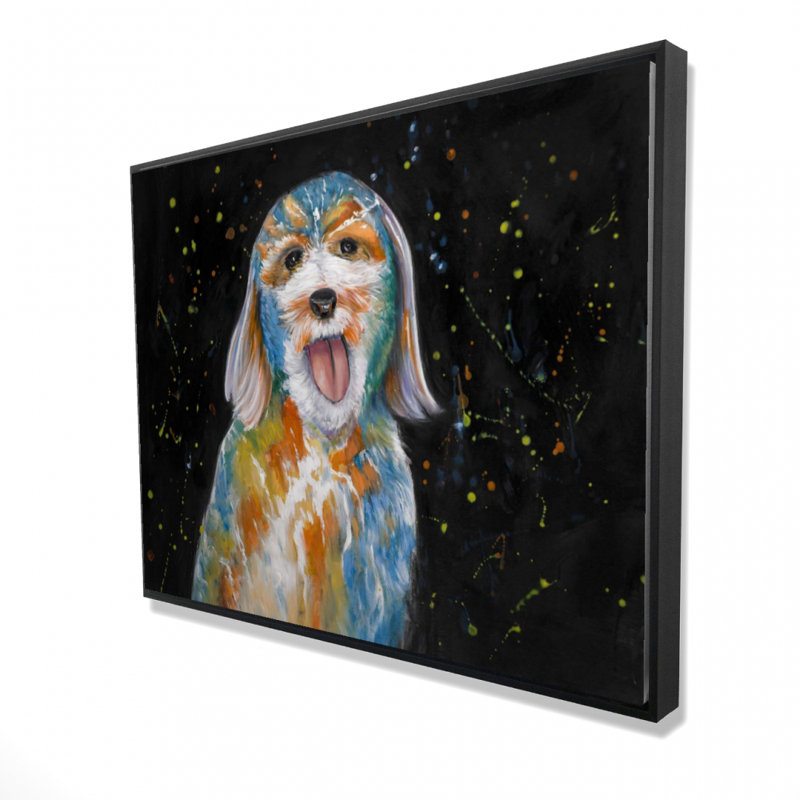 Abstract Labradoodle Print On Canvas