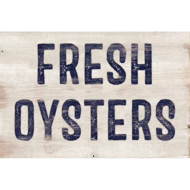 Fresh Oysters - Wrapped Canvas Print, 51cm H x 76cm W x 3.8cm D