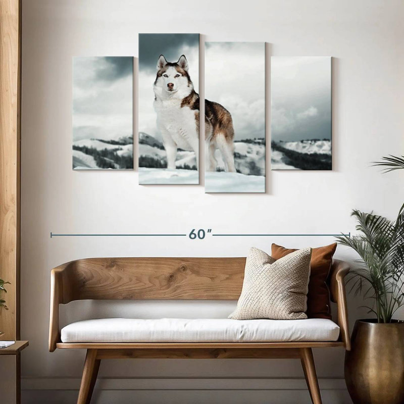 Brampt Majestic Siberian Husky, 32" H x 52" W