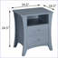 Table de chevet grise à 2 tiroirs avec tablette ouverte - Rangement pour chambre à coucher-591135907