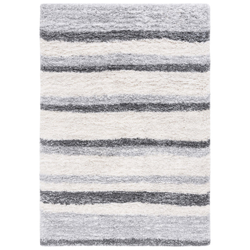 Tapis ivoire / gris Fontana 835, Rectangle 5 pi 3 po x 7 pi 6 po